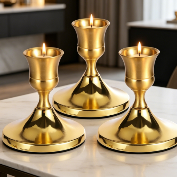 Brass-Gold Vintage Candle Holder—Versatile Decor For Dining Tables And Parties