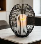 Iron Patio Lantern Candle Holder—Stylish Tabletop Decor