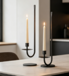 Modern Black Wall-Mounted Candle Holder—Romantic Lighting For Farmhouse Weddings