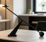 Modern Black Metal Taper Candle Holder—Tall, Stylish Home Decor