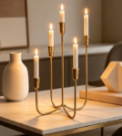Multi-Arm Cast Iron Candle Holder—Stunning Centerpiece For Weddings And Events