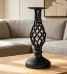 Weighted, Non-Slip Vintage Candle Holder—Stable And Safe For Home And Weddings